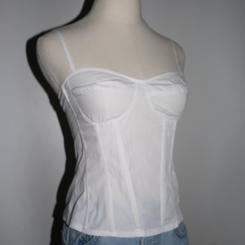 White corset top